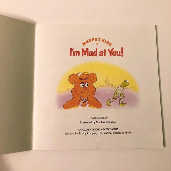 Vtg Lot of 2 Muppet Kids Moms Having a Baby and Im Mad At You Golden Books - Picture 5 of 16